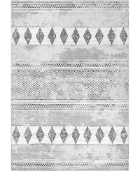 nuLoom Creek Vintage-Inspired Amerie Gray 5' x 8' Area Rug
