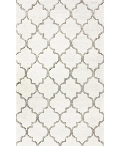 nuLoom Caspian Faux Silk Moroccan Silver 5' x 8' Area Rug