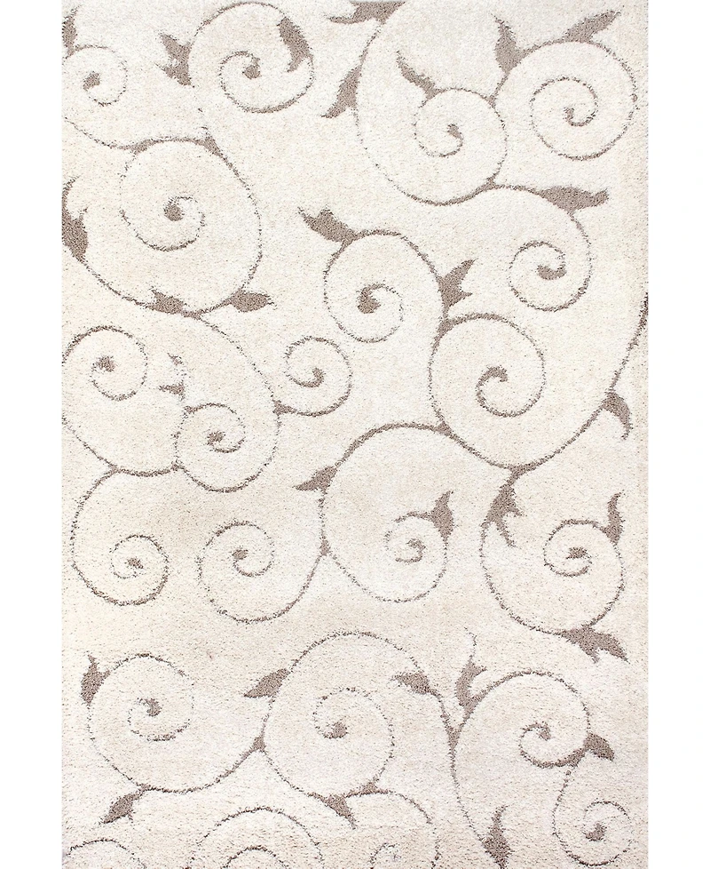 nuLoom Pattern Shag Vine Swirls Maisha 5'3" x 7'6" Area Rug