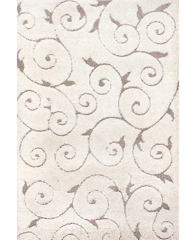 nuLoom Pattern Shag Vine Swirls Maisha 5'3" x 7'6" Area Rug