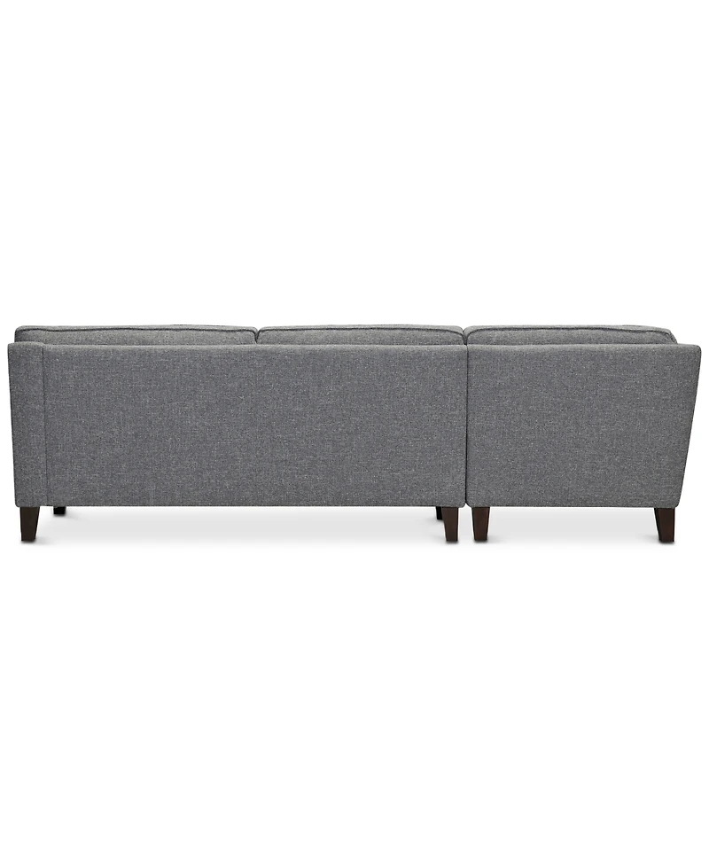 Closeout! Sandrew -Pc. Fabric Sectional with 2 Power Foot Rests
