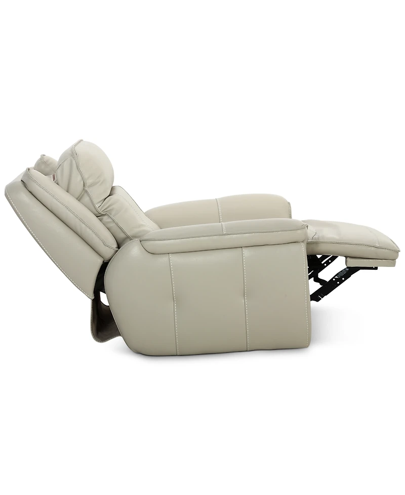 Lenardo 42" Leather Power Recliner, Created for Macy's