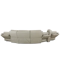 Lenardo 6-Pc. Leather Sectional with Power Recliners and Console