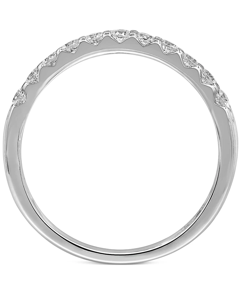Diamond Triple Row Band (1 ct. t.w.) 14k White Gold