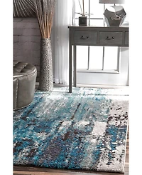 nuLoom Carnival Abstract Haydee Blue 5' x 8' Area Rug
