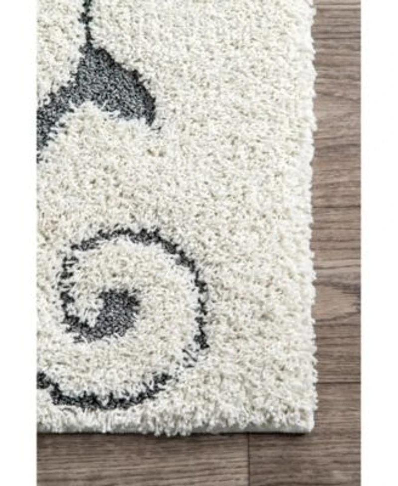 Nuloom Pattern Shag Vine Swirls Maisha Area Rug Collection