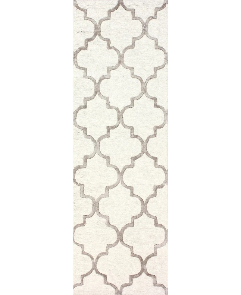 nuLoom Caspian Faux Silk Moroccan Silver 5' x 8' Area Rug