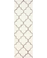 nuLoom Caspian Faux Silk Moroccan Silver 5' x 8' Area Rug
