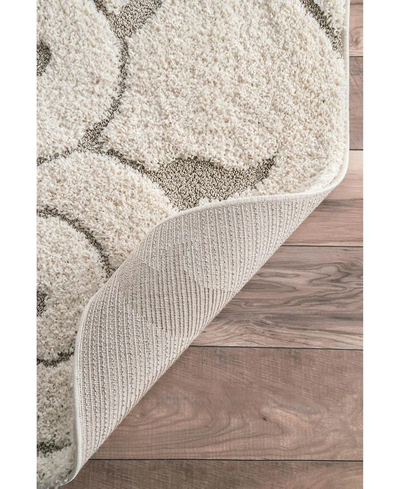 nuLoom Pattern Shag Vine Swirls Maisha 5'3" x 7'6" Area Rug