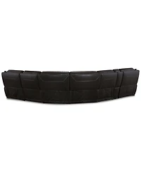 Lenardo 6-Pc. Leather Sectional with Power Recliners and Console