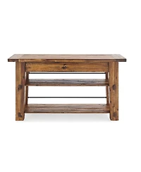 Alaterre Furniture Durango Industrial Wood Console and Media Table with Shelves