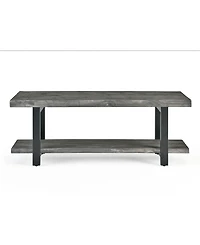Alaterre Furniture Pomona Metal and Wood Wall Coat Hook with Bench