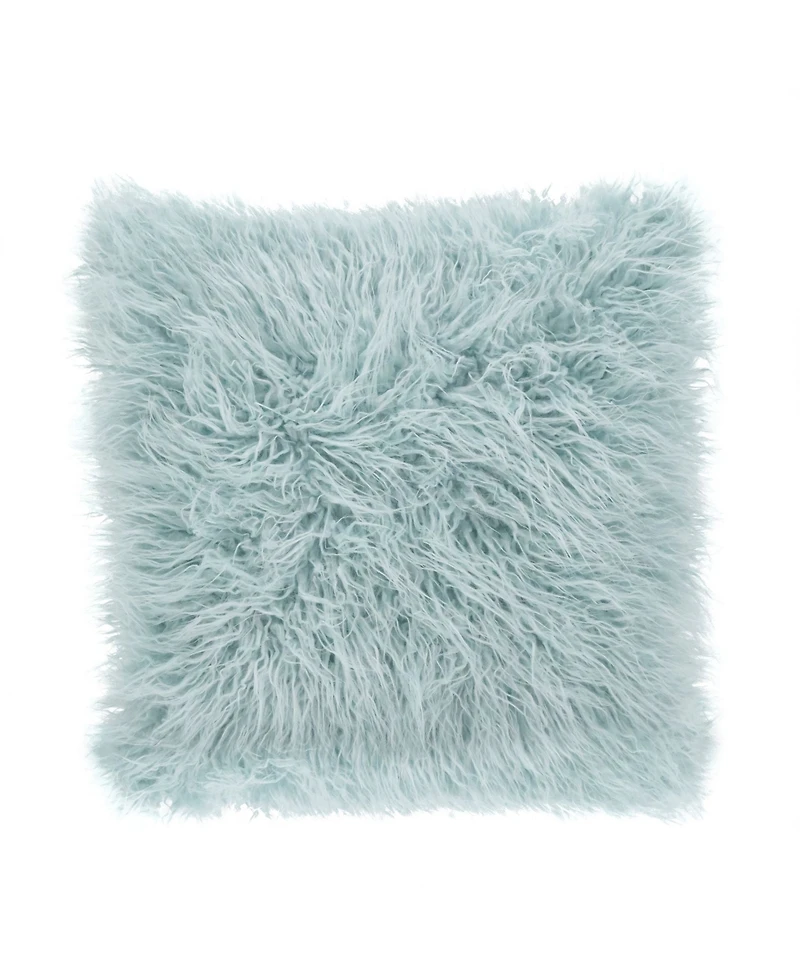 Saro Lifestyle Mongolian Faux-Fur Decorative Pillow, 22" x
