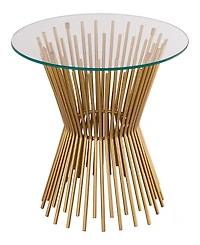 Tov Furniture Grace Glass Side Table