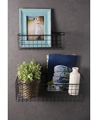 Design Imports Medium 2-Pc. Wire Wall Basket Set