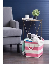 Design Imports Paper Bin Stripe Rectangle Large