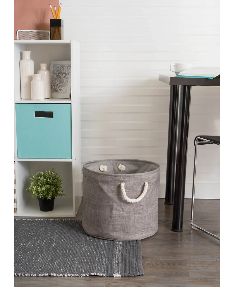 Design Imports Polyester Bin Variegated Round Small