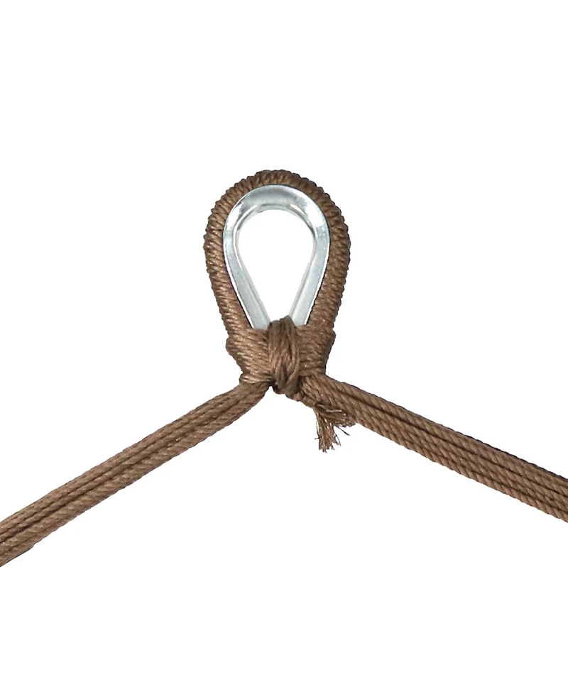 Sunnydaze Decor Caribbean Style Extra Large Hanging Rope Hammock Chair Swing with Stand - 300 lb Weight Capacity