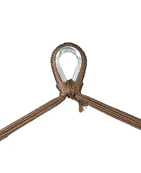 Sunnydaze Decor Caribbean Style Extra Large Hanging Rope Hammock Chair Swing with Stand - 300 lb Weight Capacity