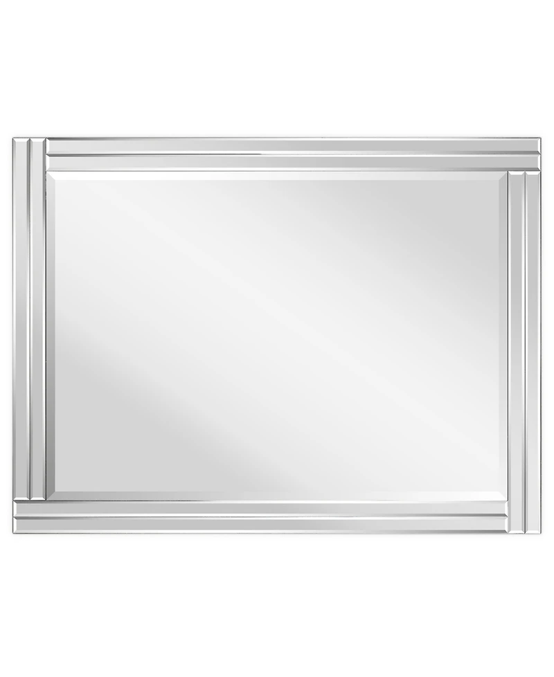 Empire Art Direct Moderno Stepped Beveled Rectangle Wall Mirror, 40" x 30" x 1.18"
