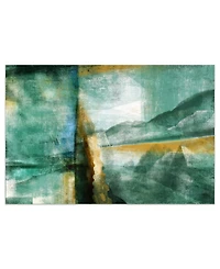 Empire Art Direct Ireland I Frameless Free Floating Tempered Art Glass Abstract Wall Art Wall Art by Ead Art Coop, 48" x 32" x 0.2"