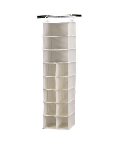 Household Essentials Hanging Shoe Organizer, 10 Pockets and 3 Shelves