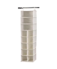 Household Essentials Hanging Shoe Organizer, 10 Pockets and 3 Shelves