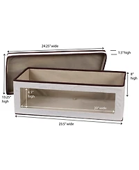 Household Essentials Large Canvas Storage Box, Trim