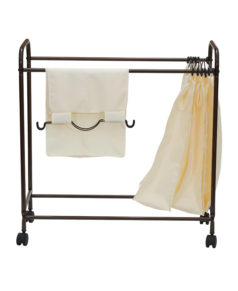 Household Essentials Rolling Laundry Sorter, 4 Bag Laundry Sorter Cart