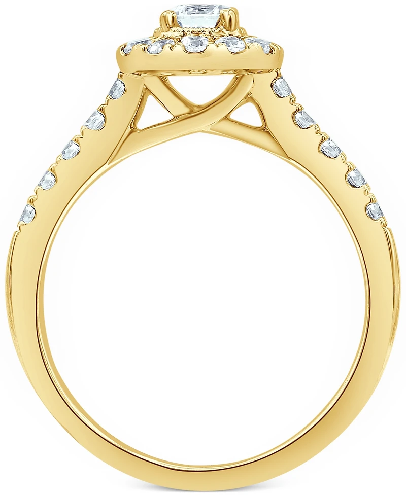 Diamond Halo Bridal Set (1 ct. t.w.) in 14k White, Yellow or Rose Gold