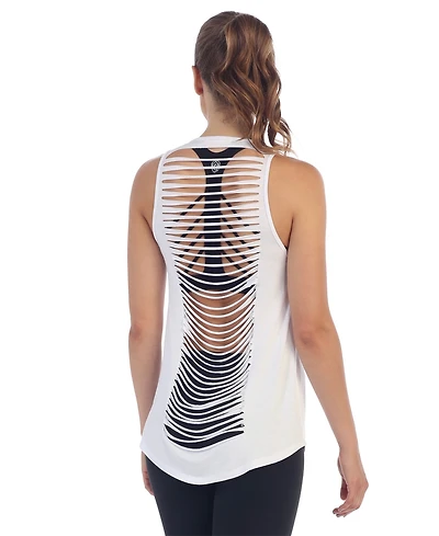 American Fitness Couture Get Shredded Laser Cut Open Back Tank