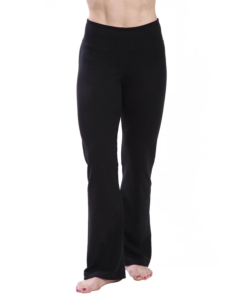 American Fitness Couture Women's High Waist Comfortable Bootleg Yoga Pants