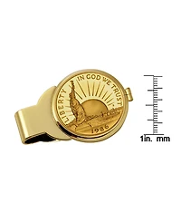 Men's American Coin Treasures Gold-Layered Statue of Liberty Commemorative Half Dollar Coin Money Clip