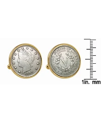 American Coin Treasures Liberty Nickel Bezel Coin Cuff Links