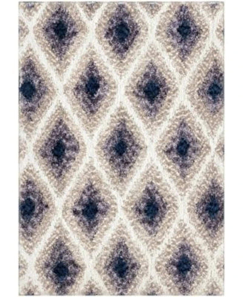 Closeout Orian Cotton Tail Ikat Diamond Multi Rug