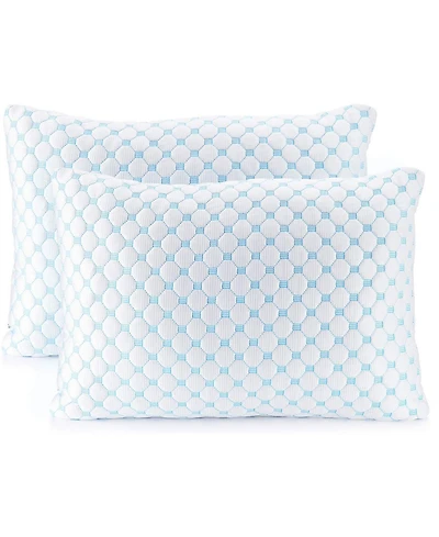 Nestl Heat and Moisture Reducing Ice Silk and Gel Infused Memory Foam 2-Pack Pillow, Toddler
