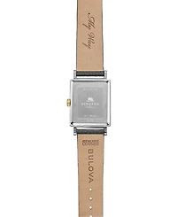 Bulova Men's Frank Sinatra My Way Gray Leather Strap Watch, 29.5 x 47mm