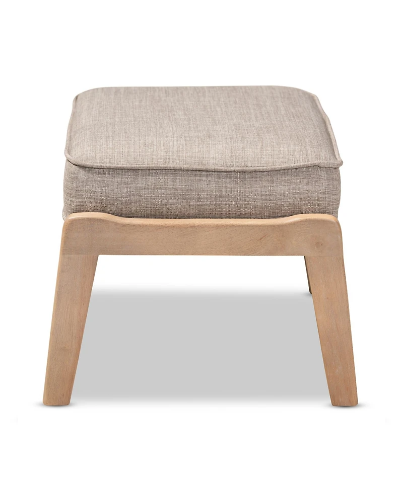 Furniture Sigrid Mid-Century Modern Upholstered Ottoman