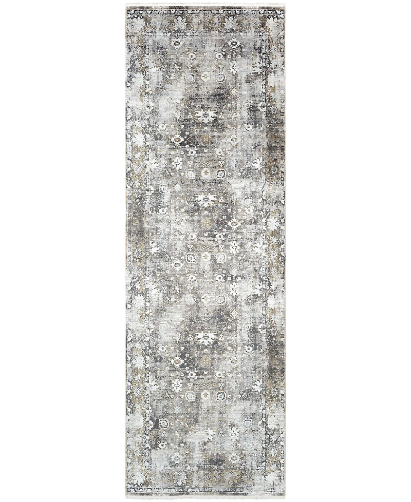 Surya Solar Sor-2308 Charcoal 3' x 9'10" Runner Area Rug