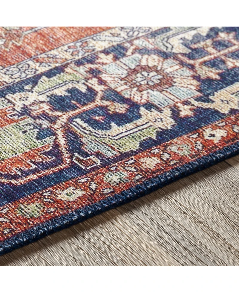 Livabliss Iris Irs- Red 2'6" x 7'6" Runner Area Rug