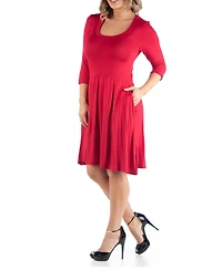 Women's Plus Size Fit and Flare Dress