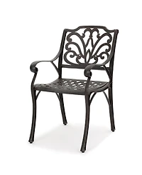 Noble House Alfresco Outdoor Cast Dining Chairs, Set of 2
