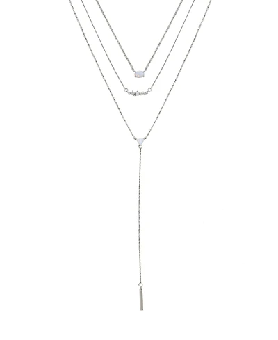Ettika Layered Opal Lariat Women's Necklace Set of 3