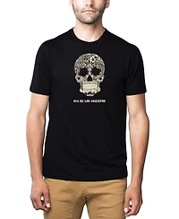 La Pop Art Men's Premium Word T-Shirt - Dia De Los Muertos