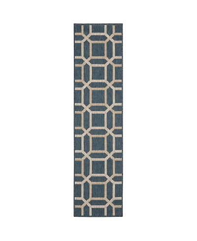 Oriental Weavers Latitude 806B3 Blue 1'10" x 7'6" Runner Rug