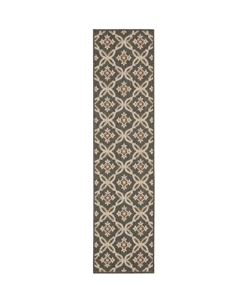 Oriental Weavers Latitude 1904K Gray 1'10" x 7'6" Runner Rug