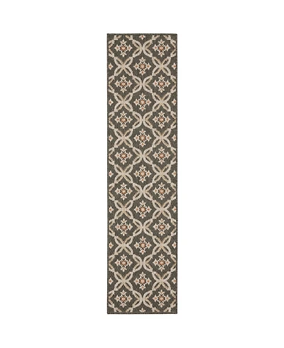 Oriental Weavers Latitude 1904K Gray 1'10" x 7'6" Runner Rug