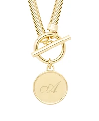 brook & york Izzy Toggle Initial Necklace