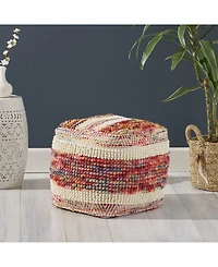 Noble House Cinnnabar Boho Ottoman Pouf