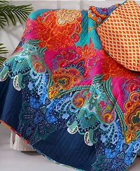 Levtex Mackenzie Damask Reversible Quilted Throw, 50" x 60"